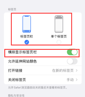 乌苏iPhone授权维修分享Safari浏览器如何切换标签栏位置 